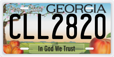 GA license plate CLL2820