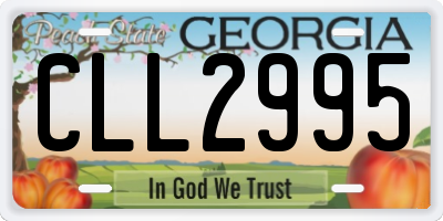GA license plate CLL2995