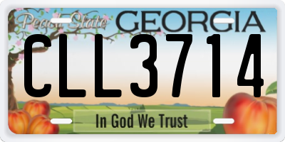 GA license plate CLL3714