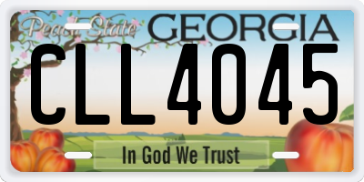 GA license plate CLL4045