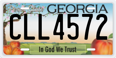 GA license plate CLL4572