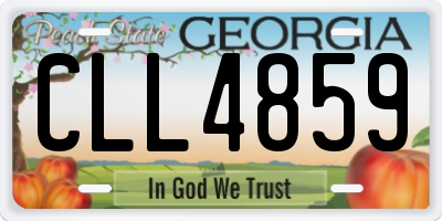 GA license plate CLL4859