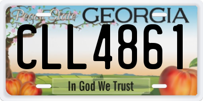 GA license plate CLL4861