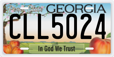 GA license plate CLL5024
