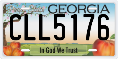 GA license plate CLL5176