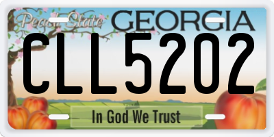 GA license plate CLL5202