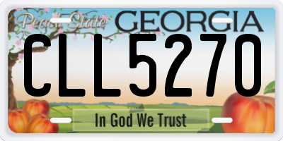 GA license plate CLL5270