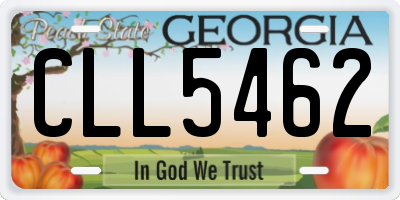 GA license plate CLL5462