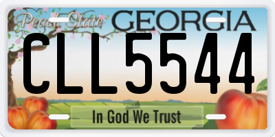 GA license plate CLL5544