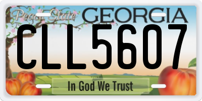 GA license plate CLL5607