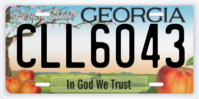 GA license plate CLL6043
