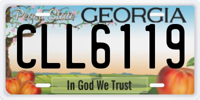 GA license plate CLL6119