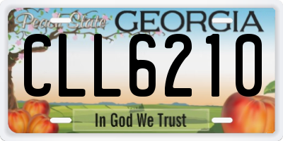 GA license plate CLL6210