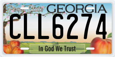 GA license plate CLL6274