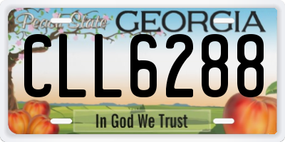 GA license plate CLL6288