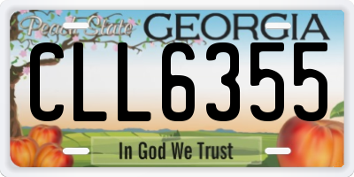 GA license plate CLL6355