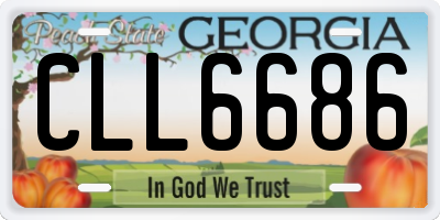 GA license plate CLL6686