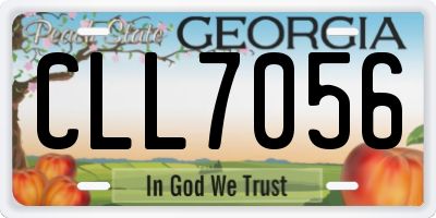 GA license plate CLL7056