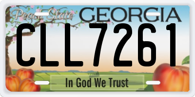 GA license plate CLL7261