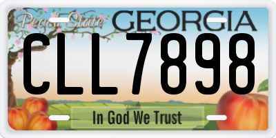 GA license plate CLL7898