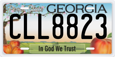 GA license plate CLL8823