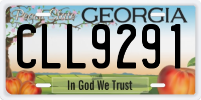 GA license plate CLL9291