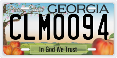 GA license plate CLM0094