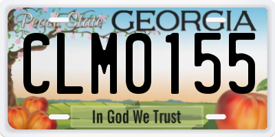 GA license plate CLM0155