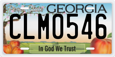 GA license plate CLM0546