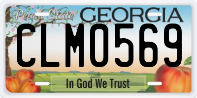 GA license plate CLM0569