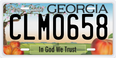 GA license plate CLM0658