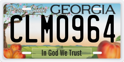 GA license plate CLM0964