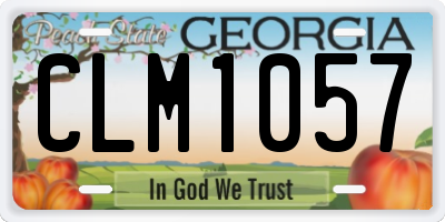 GA license plate CLM1057