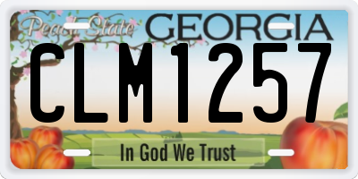 GA license plate CLM1257