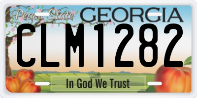 GA license plate CLM1282