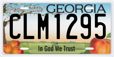 GA license plate CLM1295