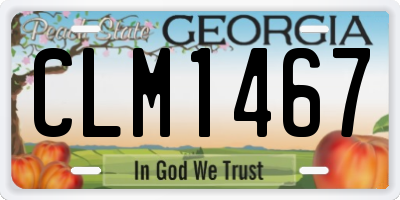 GA license plate CLM1467