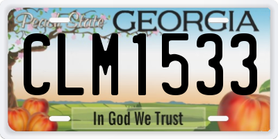 GA license plate CLM1533