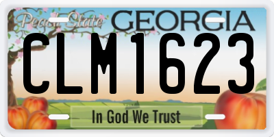 GA license plate CLM1623