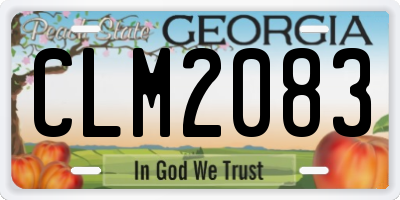 GA license plate CLM2083