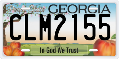 GA license plate CLM2155