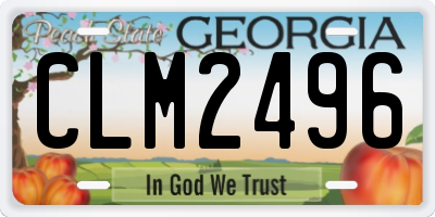 GA license plate CLM2496
