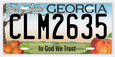 GA license plate CLM2635