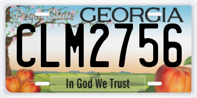GA license plate CLM2756