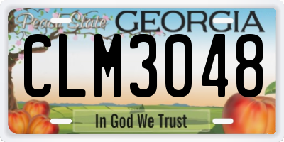 GA license plate CLM3048