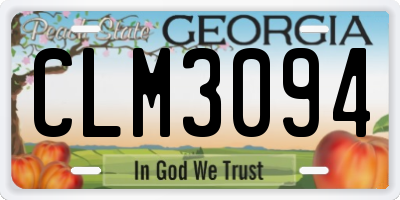 GA license plate CLM3094