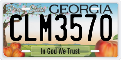 GA license plate CLM3570