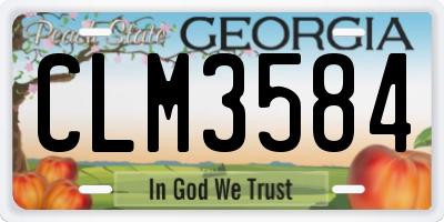 GA license plate CLM3584
