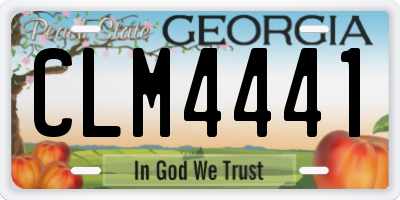 GA license plate CLM4441