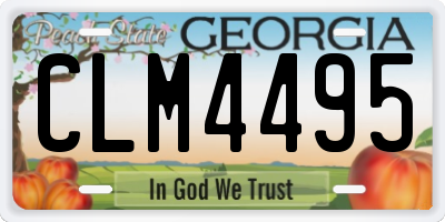 GA license plate CLM4495